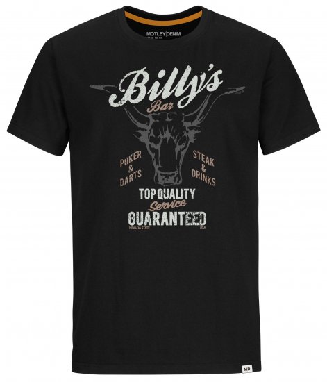 Motley Denim Ripon T-Shirt Black - Tricouri - Tricouri Bărbați Mărimi Mari