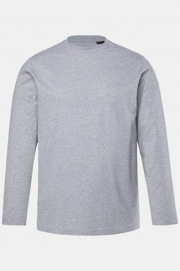 JP1880 Long Sleeve OEKO-TEX T-Shirt Grey - Tricouri - Tricouri Bărbați Mărimi Mari