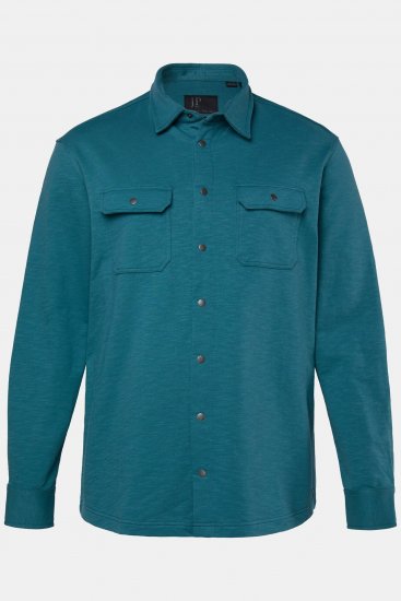 JP1880 Jersey Shirt Long Sleeve Modern Fit Blue - Cămăși - Cămăși Bărbați Mărimi Mari