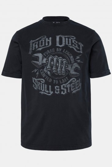 JP1880 T-Shirt Short Sleeve Chest Print Black - Tricouri - Tricouri Bărbați Mărimi Mari