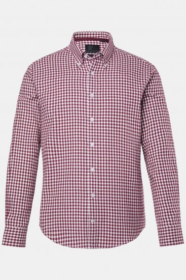 JP1880 Checked Flannel Shirt Long Sleeve Light Red - Cămăși - Cămăși Bărbați Mărimi Mari