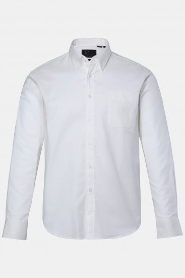 JP1880 Oxford Shirt Flexnamic Long Sleeve Snow White - Cămăși - Cămăși Bărbați Mărimi Mari