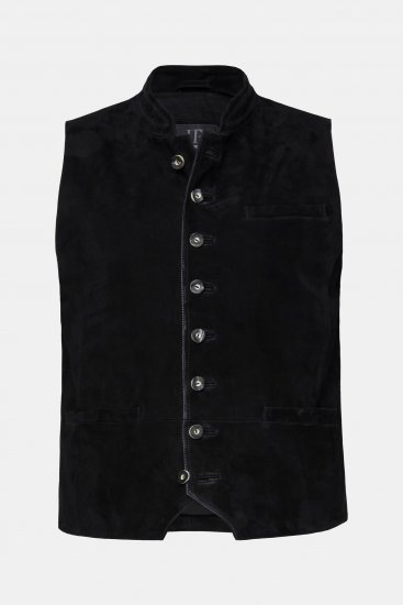 JP1880 Vest Goat Suede Traditional Black - Ținute de sărbătoare - Ținute de sărbătoare – Pentru a sărbători cu stil și confort