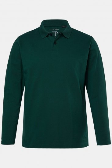 JP1880 Polo Shirt Long Sleeve Pique Dark Green - Tricouri polo - Tricouri Polo Bărbați Mărimi Mari