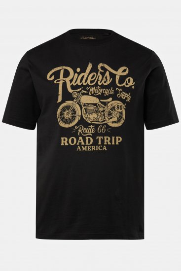 JP1880 T-Shirt Motorcycle Print Black - Tricouri - Tricouri Bărbați Mărimi Mari