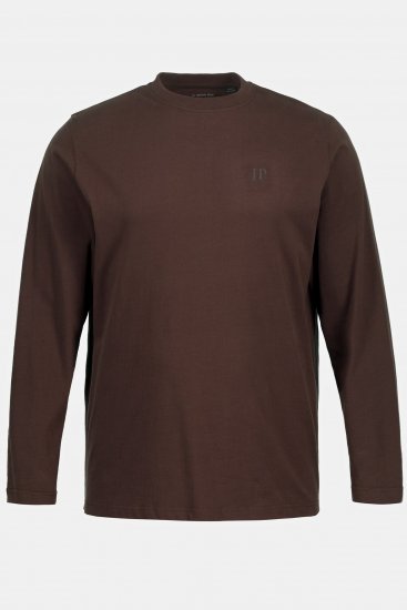 JP1880 Long Sleeve OEKO-TEX T-Shirt Brown - Tricouri - Tricouri Bărbați Mărimi Mari