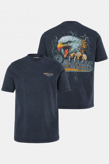 JP1880 T-Shirt Short Sleeve Back Print Vintage Black - Tricouri - Tricouri Bărbați Mărimi Mari