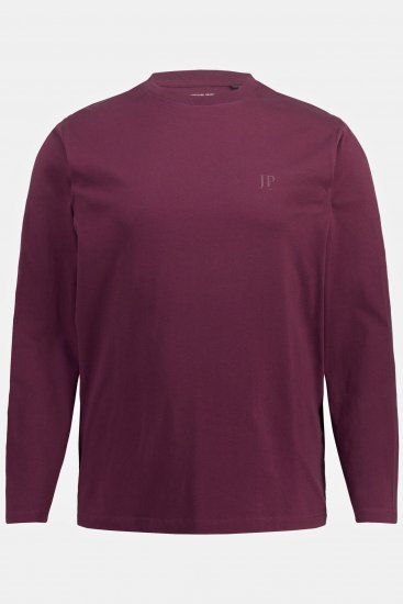 JP1880 Long Sleeve OEKO-TEX T-shirt Dark Red - Tricouri - Tricouri Bărbați Mărimi Mari