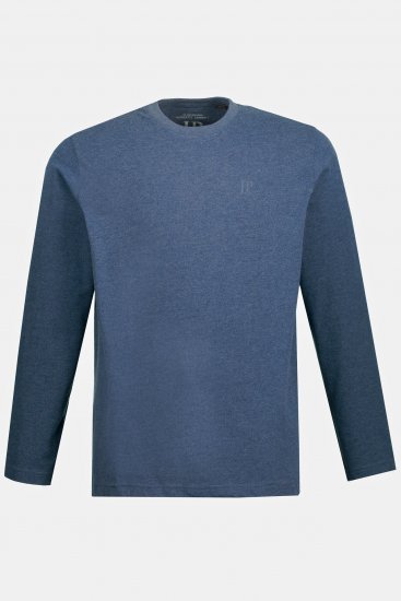 JP1880 Long Sleeve OEKO-TEX T-Shirt Blue Denim - Tricouri - Tricouri Bărbați Mărimi Mari