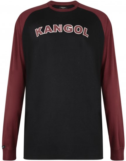 Kangol Rufio Long Sleeve T-shirt Black - Tricouri - Tricouri Bărbați Mărimi Mari