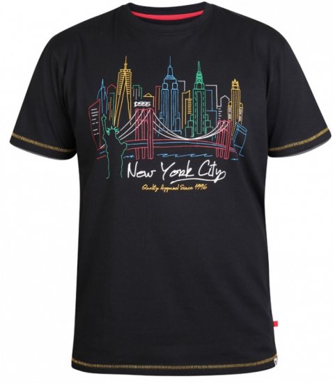 D555 Shelby T-shirt Black - Tricouri - Tricouri Bărbați Mărimi Mari