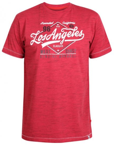 D555 Shelton T-shirt Red - Tricouri - Tricouri Bărbați Mărimi Mari