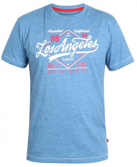 D555 Shelton T-shirt Blue - Tricouri - Tricouri Bărbați Mărimi Mari