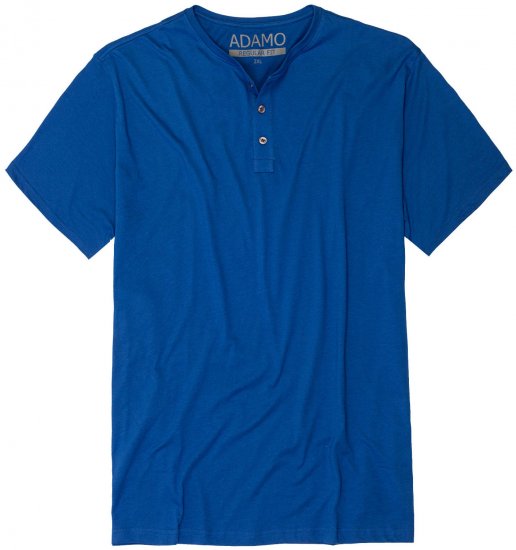 Adamo Silas Regular fit Serafino T-shirt Royal Blue - Tricouri - Tricouri Bărbați Mărimi Mari