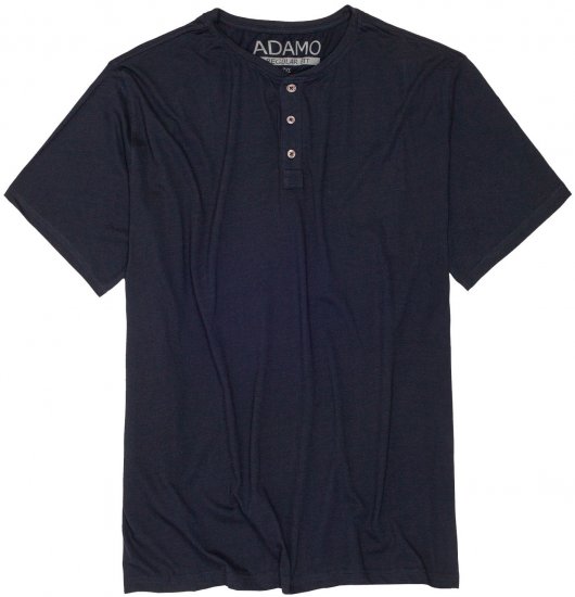 Adamo Silas Regular fit Serafino T-shirt Navy - Tricouri - Tricouri Bărbați Mărimi Mari