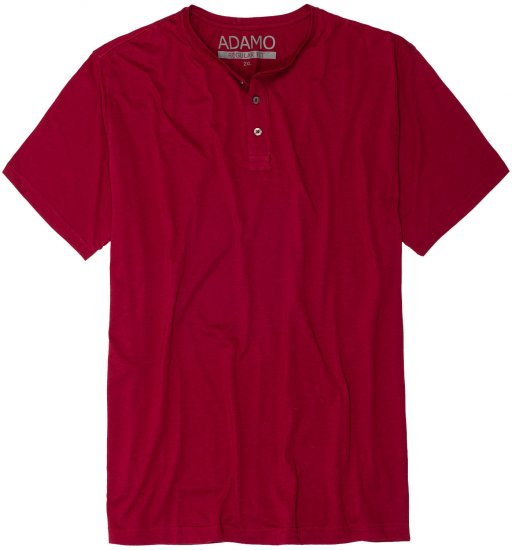 Adamo Silas Regular fit Serafino T-shirt Burgundy - Tricouri - Tricouri Bărbați Mărimi Mari