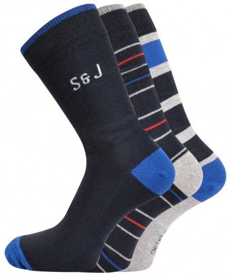 Smith & Jones Sires 3-pack Socks (46-49) - Lenjerie intimă & costum baie - Lenjerie Intimă Bărbați Mărimi Mari