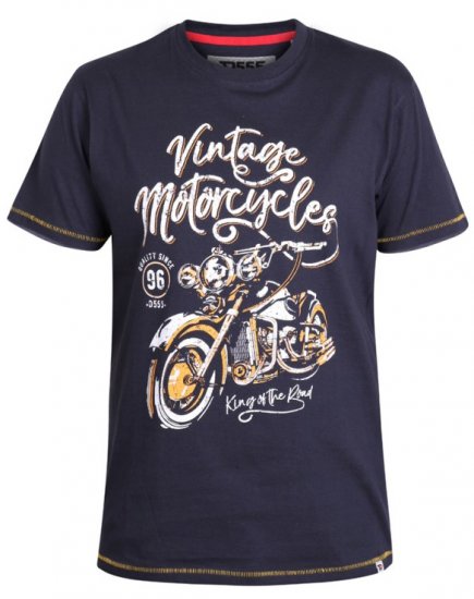 D555 Slater T-shirt Navy - Tricouri - Tricouri Bărbați Mărimi Mari