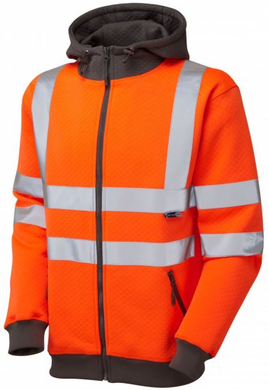 Leo Saunton Hooded Sweatshirt Hi-Vis Orange - Haine de lucru - Haine de lucru Bărbați Mărimi Mari
