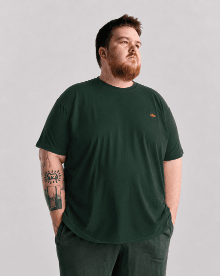 Motley Denim Stockholm T-shirt Racing Green - Tricouri - Tricouri Bărbați Mărimi Mari