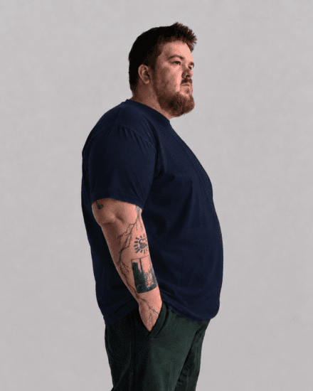 Motley Denim Stockholm T-shirt Navy - Tricouri - Tricouri Bărbați Mărimi Mari