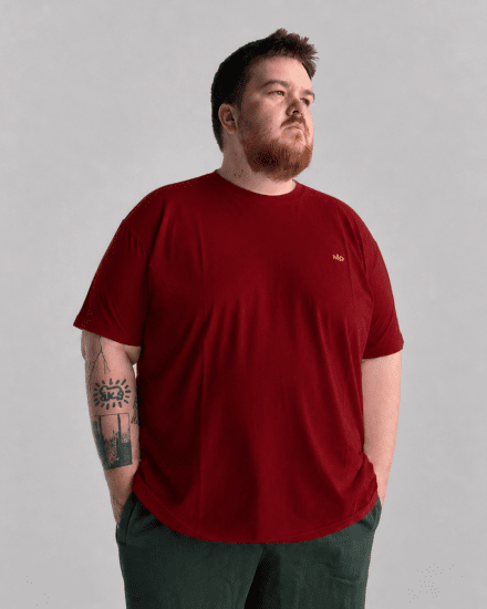 Motley Denim Stockholm T-shirt Red - Tricouri - Tricouri Bărbați Mărimi Mari