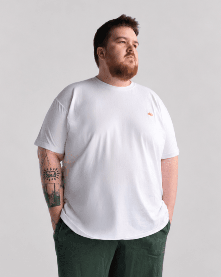 Motley Denim Stockholm T-shirt White - Tricouri - Tricouri Bărbați Mărimi Mari
