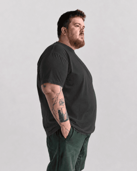 Motley Denim Stockholm T-shirt Charcoal - Tricouri - Tricouri Bărbați Mărimi Mari