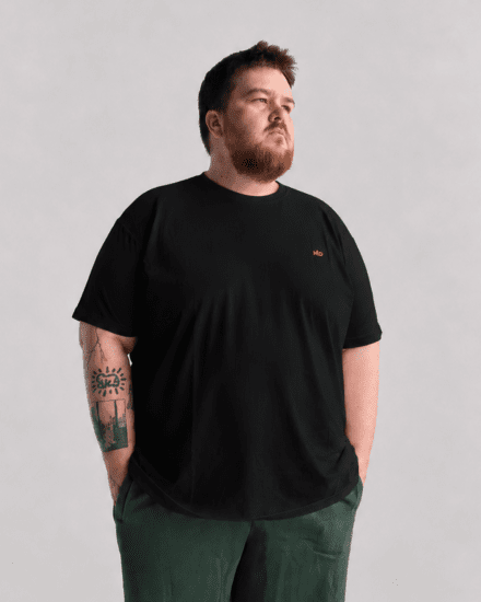 Motley Denim Stockholm T-shirt Black - Tricouri - Tricouri Bărbați Mărimi Mari