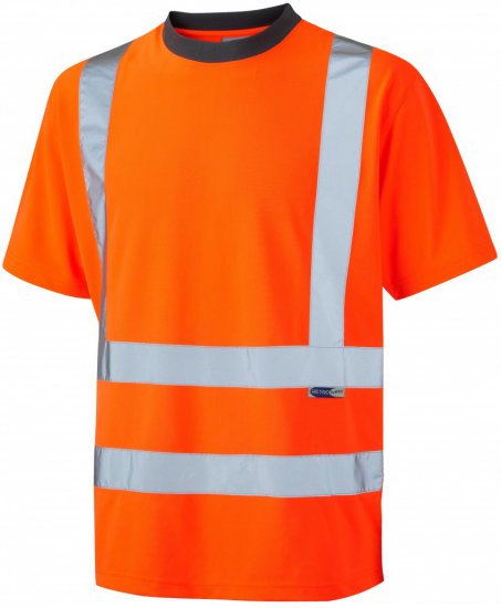 Leo Braunton Coolviz T-shirt Hi-Vis Orange - Haine de lucru - Haine de lucru Bărbați Mărimi Mari