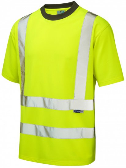 Leo Braunton Coolviz T-shirt Hi-Vis Yellow - Haine de lucru - Haine de lucru Bărbați Mărimi Mari