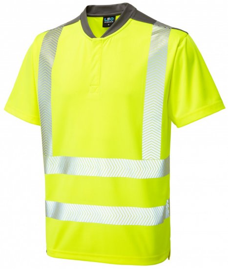 Leo Putsborough COOLMAX® Performance T-Shirt Hi-Vis Yellow - Haine de lucru - Haine de lucru Bărbați Mărimi Mari
