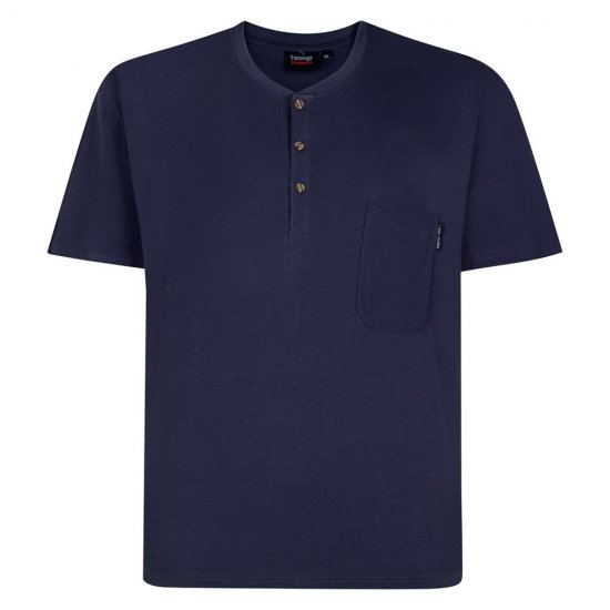 Espionage T447 Grandad Tee Negru - Tricouri - Tricouri Bărbați Mărimi Mari