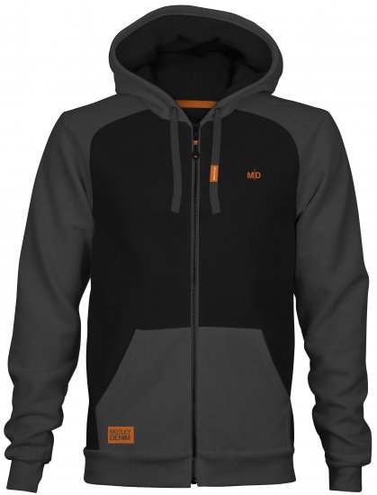 Motley Denim Tallinn Hoodie Black/Charcoal - Pulovere & hanorace - Pulovere & Hanorace Bărbați Mărimi Mari