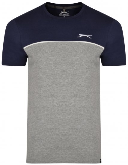 Slazenger Tarique T-shirt Navy/Grey - Tricouri - Tricouri Bărbați Mărimi Mari