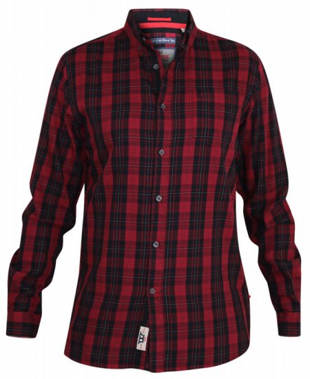 D555 Theo Long Sleeve Check Shirt - Cămăși - Cămăși Bărbați Mărimi Mari