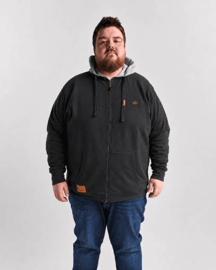 Motley Denim Copenhagen Hoodie Charcoal - Pulovere & hanorace - Pulovere & Hanorace Bărbați Mărimi Mari