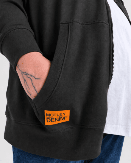 Motley Denim Copenhagen Hoodie Charcoal - Pulovere & hanorace - Pulovere & Hanorace Bărbați Mărimi Mari
