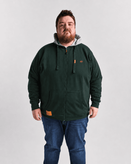 Motley Denim Copenhagen Hoodie Racing Green - Pulovere & hanorace - Pulovere & Hanorace Bărbați Mărimi Mari