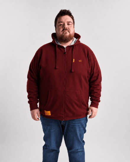 Motley Denim Copenhagen Hoodie Red - Pulovere & hanorace - Pulovere & Hanorace Bărbați Mărimi Mari