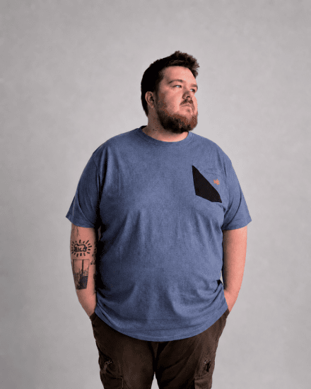 Motley Denim Milan Tricou Indigo deschis - Tricouri - Tricouri Bărbați Mărimi Mari