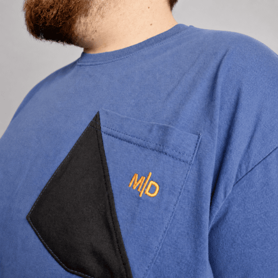 Motley Denim Milan Tricou Indigo deschis - Tricouri - Tricouri Bărbați Mărimi Mari