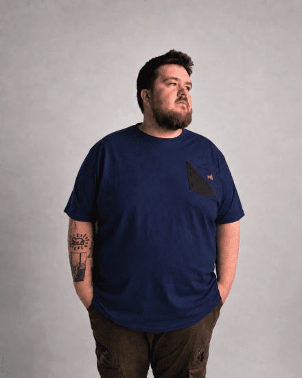 Motley Denim Milan Tricou Bleumarin - Tricouri - Tricouri Bărbați Mărimi Mari