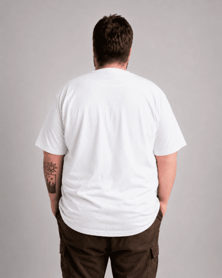 Motley Denim Milan Tricou Alb - Tricouri - Tricouri Bărbați Mărimi Mari