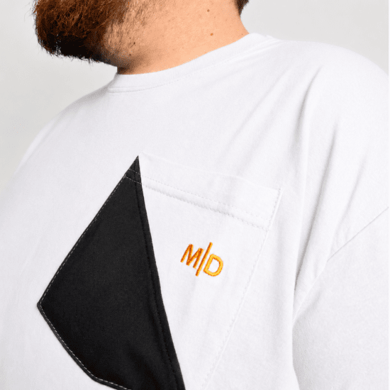 Motley Denim Milan Tricou Alb - Tricouri - Tricouri Bărbați Mărimi Mari