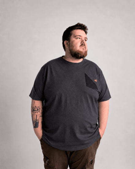 Motley Denim Milan Tricou Antracit - Tricouri - Tricouri Bărbați Mărimi Mari