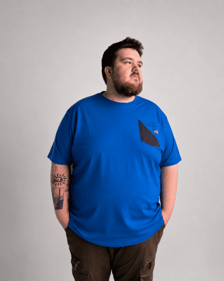 Motley Denim Milan Tricou Albastru regal - Tricouri - Tricouri Bărbați Mărimi Mari