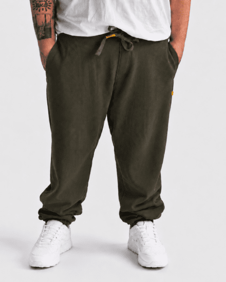 Motley Denim Berlin Sweatpants Dark Khaki - Pantaloni trening - Pantaloni Trening Bărbați Mărimi Mari