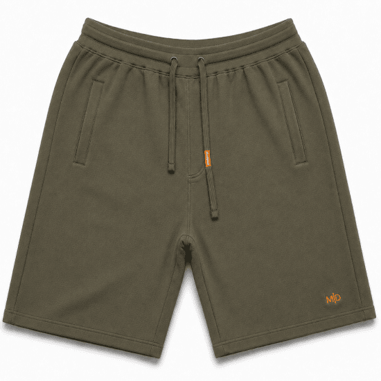 Motley Denim Paris Sweatshorts Dark Khaki - Pantaloni trening - Pantaloni Trening Bărbați Mărimi Mari