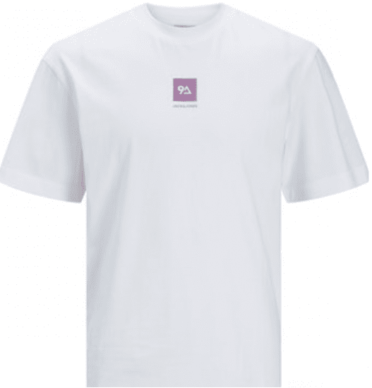 Jack & Jones JCOBEECH T-shirt White - Tricouri - Tricouri Bărbați Mărimi Mari